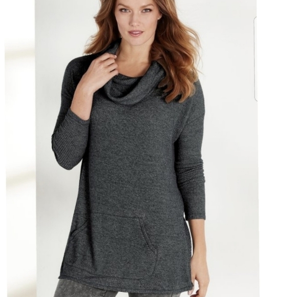 Soft Surroundings cowl neck kangaroo pocket sweatshirt - Picture 1 of 10